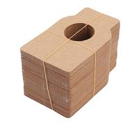 GALPADA 100 pièces Étiquettes Goulot Bouteille Papier Kraft Jaune Étiquettes Cave Vin Suspendues pour Bouteilles Vin