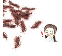 GALPADA 100 pièces Jouets Mille-Pattes Artificiels Réalistes PVC Accessoires Farceurs Halloween et Poisson Avril Décorations Effrayantes pour Maison Hantée et Blagues Marron