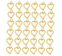 GALPADA 100 pièces Pendentifs Creux Alliage de Zinc pour Création de Bijoux Accessoires DIY pour Bracelets Colliers et Boucles Oreilles Design Unique Forme de Cœur Artisanat Élevé