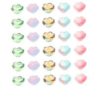 GALPADA 100 Pièces Perles Verre Forme Clochette Colorées Charms Floraux Dégradés pour DIY Bracelets Colliers Boucles Oreilles Finition Lisse et Légère pour Créations Originales