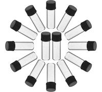 GALPADA 100 pièces Petites Bouteilles Verre Transparent avec Bouchons à Vis Flacons Échantillons Reutilisables pour Cosmétiques Laboratoire et Voyage