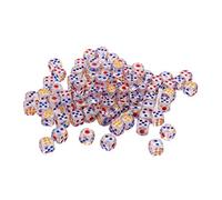 GALPADA 100Pièces Dés Acrylique Transparent Faces Lot pour Jeux de Société Activités Éducatives et Entre Matériau et