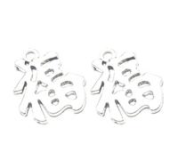 GALPADA 10pcs Breloques Pendentifs en Alliage Argenté Caractère Fu, Fabrication Fine, Forme Unique, Accessoires pour Bracelet et Collier Anklet Dangle