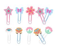 GALPADA 10pièces Clips Forme De Personnages Marque-pages Vintage Et Hippy Pour Bureau Utilisation Et Décorative