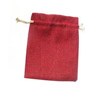 GALPADA 10pièces Lot De Petites Pochettes Lin Toile Jute Rouge Avec Cordon Sacs Cadeaux Légers Pour Bijoux Douceurs Et Petites Décorations Format