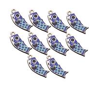 GALPADA 10pièces Pendentif Carpe Lot De Ornements Suspendus Pour Porte-clés Sac Bijoux Création Artisanale