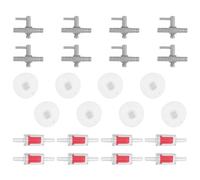 GALPADA 12 Ensembles Accessoire Aquarium et Ventouse pour Installation Flexible avec Pompe à Air Silencieuse, Valve de Réglage Débit d'air en Acier Inoxydable, Valve Anti-Retour à