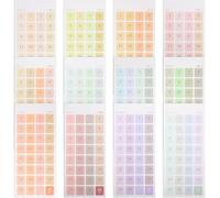 GALPADA 12 feuilles Autocollants Calendrier Mensuel Couleurs Quatre Saisons Accessoires Planificateur Polyvalents pour Bureau et Étudiants Marque-pages DIY pour Organisation et Repérage