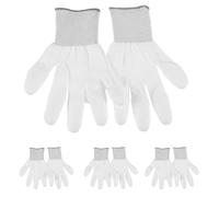 GALPADA 12 Paires Moufles de Protection Pu Nylon à Doigts Enduits | Doigts Entièrement Enduits, Design Ergonomique, Lavables, Prise sur Tissu, Couture et Usines Électroniques