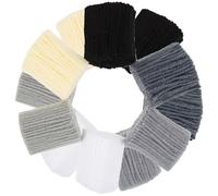 GALPADA 12 Pelotes de Fil à Crocheter pour Tapis DIY, Fil Acrylique Résistant, 12 Couleurs Assorties, Kit Tricot Bricolage pour Tapis Tuftés et Artisanat Fait Main