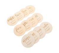 GALPADA 12 Pièces Accessoires Photo Bébé Signe D'annonce De Naissance Annonce D'accessoires Signe Nouveau-né Pour Un Accessoire Cartes De Croissance Infantile Jalon Mensuel Kaki Bois
