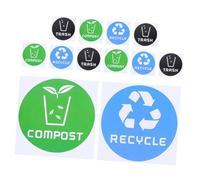 GALPADA 12 pièces Autocollants pour Poubelles de Étiquettes Adhésives Colorées pour Recyclage Domestique Classification des Déchets