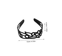 GALPADA 12 Pièces Bandeaux Large Noir à Motif Floral Creux Accessoires Vintage Plastique Confortables et Élégants pour Mariages Fêtes et Usage