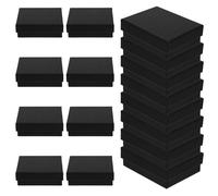 GALPADA 12 Pièces Boîte à Bijoux Réutilisable Noire pour Bracelet et | Carton Papier, Ouverture Facile et Fermeture Sûre, Protection Polyvalente, Style Classique pour Présents
