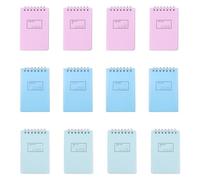 GALPADA 12 Pièces Carnet à Spirale Simple A7 en Papier, Bloc-notes Créatif Portable Anneau, pour Fournitures Scolaires et Voyages, Format Mini pour Étudiants Couleur Aléatoire