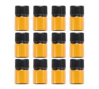 GALPADA 12 pièces Flacons Verre Mini avec Réducteur Orifice pour Huiles Essentielles Parfums Chimie Petites Bouteilles Voyage Pratiques et Durables