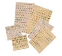 GALPADA 12 pièces Lettres et Chiffres Autocollants Mini DIY Décoration Scrapbook Nail Art Stickers Alphabet Métallique de Lots pour Téléphone et Verres