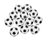 GALPADA 12 pièces Mini Ballon de Football Résine Accessoires de Remplacement pour Table de Football Balles Noires et Blanches Jeu de Foot Mini pour Tabletop