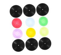 GALPADA 12 Pièces Mini Disques Vinyles Miniatures pour Décoration Maison de Poupée Modèles Simulés pour Aménagement DIY Ornements Vinyle Réalistes pour Bureau et Paysage Miniature