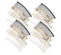 GALPADA 12 Pièces Peigne pour Cheveux avec Dents Accessoires de Mariage Chignon et Coiffure Diy Noir Mat Or et Outil de Coiffure Pratique et Filles
