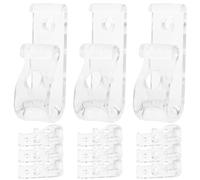 GALPADA 12 Pièces Pince à Boucle de Drap, Sécurité Cordon | Plastique Acrylique ABS Fer, Design à Double Trou Épaissi, Vis et Tube D'expansion Inclus