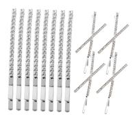 GALPADA 12 pièces Pinces à Cheveux Épingles Métalliques Brillantes Lot Mixte de Pinces Courbées et Croisées Accessoires Coiffure Élégants pour Mariage et