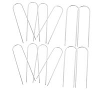 GALPADA 12 pièces Piquets de Jardin U Piquets Fixation Tissu pour Pelouse Bâche et Bordure Résistants et Faciles à Installer pour Aménagement Paysager