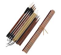 GALPADA 12 pièces Set de Pinceaux Chinois pour Calligraphie et Peinture Kit Initiation avec Pinceau à Dessin et Accessoires pour Débutants pour Encre Sumi Peinture Traditionnelle