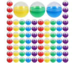 GALPADA 120 pièces Boules Plastique à Remplir Transparentes Demi-Coques pour Machine à Jouets de Stockage Réutilisables pour Bonbons et DIY Lot Multifonction pour Fêtes et Cadeaux