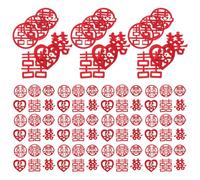 GALPADA 120 Pièces Confettis Mariage de Caractère XI Rouge, Décorations Légères en Tissu Non Tissé pour Table, Style Chinois, pour Fête et Saint-Valentin Plusieurs Styles