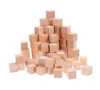 GALPADA 120 Pièces Cubes Naturel Blocs Carrés Non Peints pour Bricolage Jouets Petits Blocs Carrés pour Garçon Fille et Activités Parent-garçon Fille