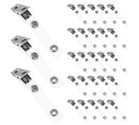 GALPADA 120 Pinces à Badge en Métal Double Trou Porte-Carte d'Identité Vertical Clips Porte-Badge Résistants pour Bureau et École Lot Compact pour Identification Professionnelle