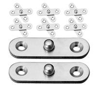 GALPADA 12pcs Charnières Pivotantes Cachées en Acier Inoxydable pour Portes D'armoire, Design Haut et Bas, Pivot Rotatif 360°, pour Maison et Bureau