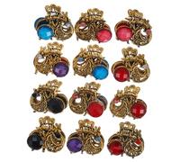 GALPADA 12pièces Lot De Mini Pinces à Cheveux Vintage Antidérapantes Pour Femmes Design Griffes Efficaces Pour Cheveux Fins Et Épais Accessoires Coiffure Pratiques Pour Shopping Et Voyages