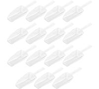 GALPADA 15 Pièces Tasse à Mesurer Pelle en Plastique Blanche, Compacte et Légère, pour Café et Soja, pour Buffets et Mariages, Lot de Pelles à Glace Multi-usages