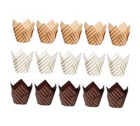 GALPADA 150 pièces Caissettes à Cupcake Papier Forme Fleur Résistantes Chaleur pour Muffins et Gâteaux Caissettes Blanc