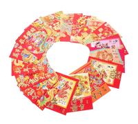 GALPADA 18 Pcs Enveloppes Rouges Chinoises Année Du Dragon Format Standard Motifs Chance pour Nouvel An Chinois Mariages et Occasions Festives