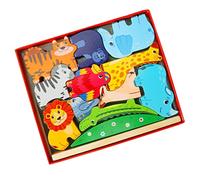 GALPADA 1Ensemble Blocs de Construction Animaux Empilables Éducatifs pour Garçon Fille Équilibre Colorés pour Développement des Compétences Sociales et Cognitives