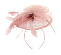 GALPADA 1ensemble Fascinator Plumes Et Tulle Pour Femmes Accessoires De Cheveux Élégants Pour Tea Party Mariage Garden Party Événements Spéciaux De Nude