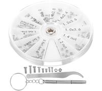 GALPADA 1ensemble Kit de Réparation de Lunettes Complet avec Vis Inoxydables Tournevis et Pince à Épiler pour Montures de Lunettes Montres et Réparations Précises