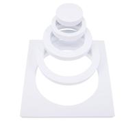 GALPADA 1ensemble Set de Cubes Mousse Eva Rigide pour Accessoires de Photographie de Produits Beauté Fond Photo Géométrique Blanc Léger pour Outils de Maquillage Résistant à Humidité
