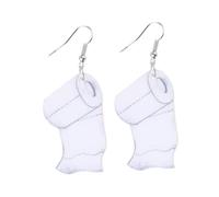 GALPADA 1paire Boucles Oreilles Drôles Forme Papier Essuie-tout Créoles Uniques Et Originales Pour Femmes Accessoires De Mode Amusants Pour Occasions Spéciales Et Tenues Décontractées
