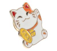 GALPADA 1pièce Broche Chat Émail Épinglette Maneki Neko Accessoire Vêtement Adorable Pin Fortune Design Animé