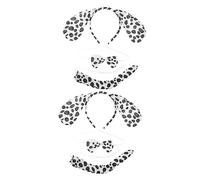 GALPADA 2 Ensembles Costume de Chien Dalmatien pour Halloween de Accessoires Oreilles et Queue Déguisement pour Adultes