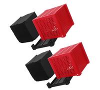 GALPADA 2 Ensembles Cube Filtre à Eau pour Aquarium Récipient de Filtration au Charbon Actif Rouge, Réutilisable et Améliorant la Clarté, pour Rangement Accessoires Aquarium