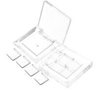 GALPADA 2 Ensembles de Godets Vides pour Fard à Paupières, Palettes Rechargeables 4 Couleurs, Boîtes Transparentes Carrées en Plastique, Accessoires Maquillage Voyage pour Femmes,