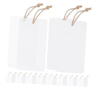 GALPADA 2 ensembles Étiquettes Acrylique Blancs et pour Panier Ensemble de Lots de Étiquettes Suspendues Réutilisables pour Organisation et Identification des Objets