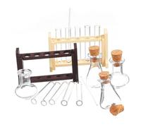 GALPADA 2 Ensembles Mini Tube à Essai en Verre Simulé Équipement De Laboratoire De Poupées Minis Tube De Maison De Poupée Mini Expériences Scientifiques Test Chimie des Poupées Un Verre