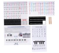 GALPADA 2 ensembles Stickers Clavier Piano Transparents pour Débutants Autocollants Amovibles Touches Accessoires Pratiques pour Garçon Fille Lot