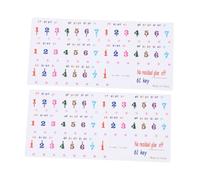 GALPADA 2 feuilles Autocollants Clavier Piano Débutant Adhésifs Transparents Touches Notes Couleur Guide Pratique Résistants Eau et Sueur Faciles à Poser et Retirer sans Trace